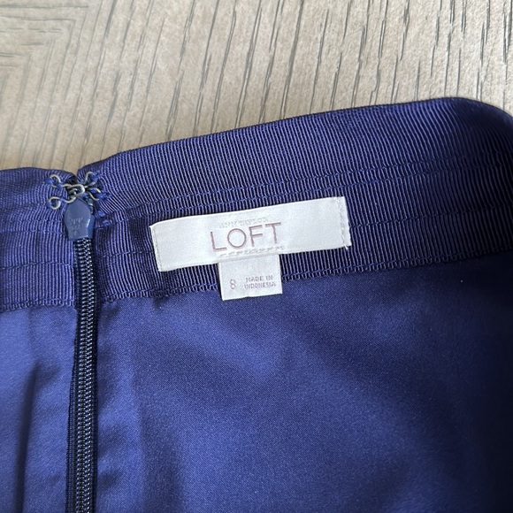 Ann Taylor LOFT Ombre Blue Cotton Stretch Pencil Skirt SZ 8 - Picture 4 of 10